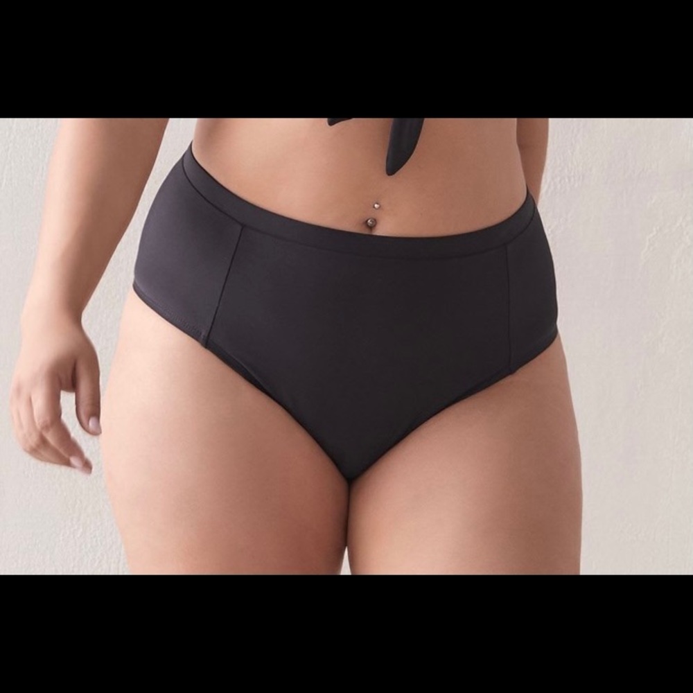 Addition Elle High Waist Solid Bikini Bottom size 5X